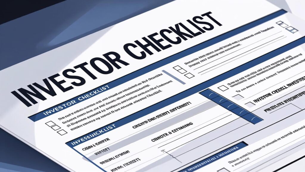 Extended Investor Checklist